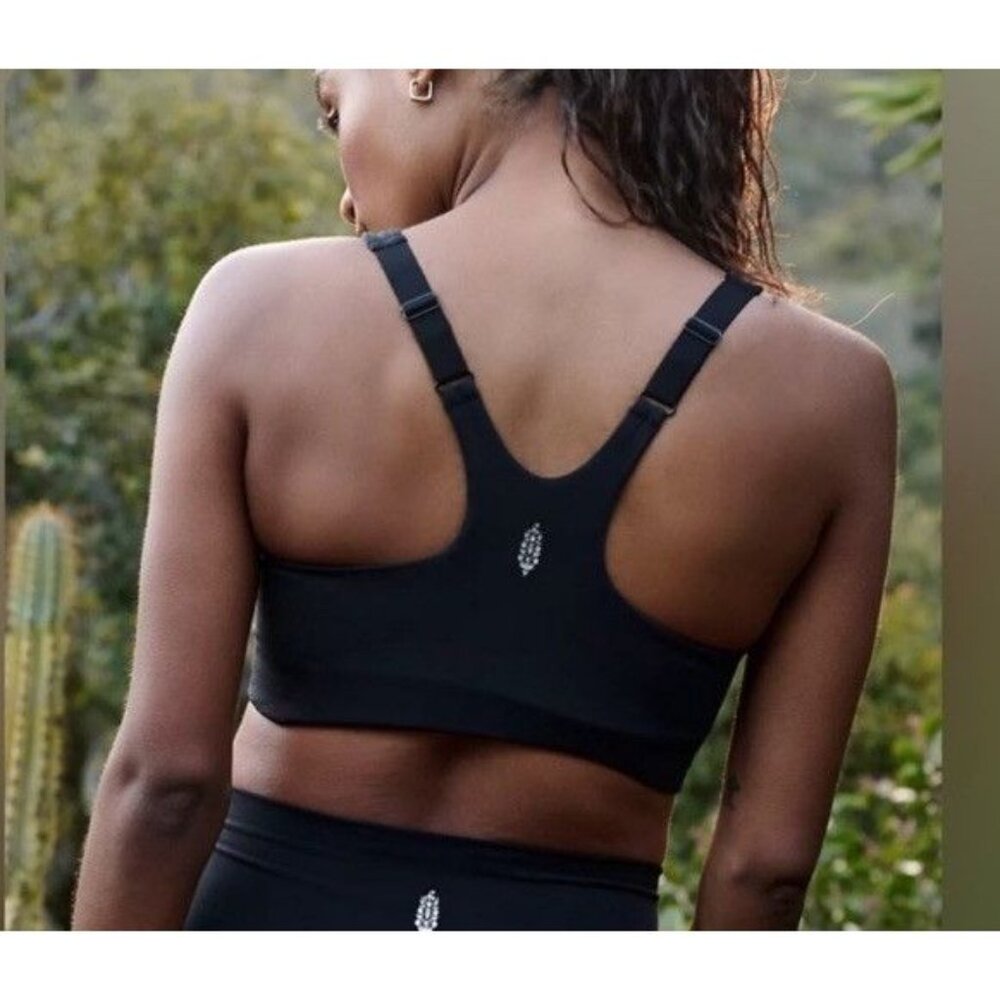 NWT $68 Free People X Hatch Maternity Bra Medium Black Never Better Square Neck - Picture 2 of 15